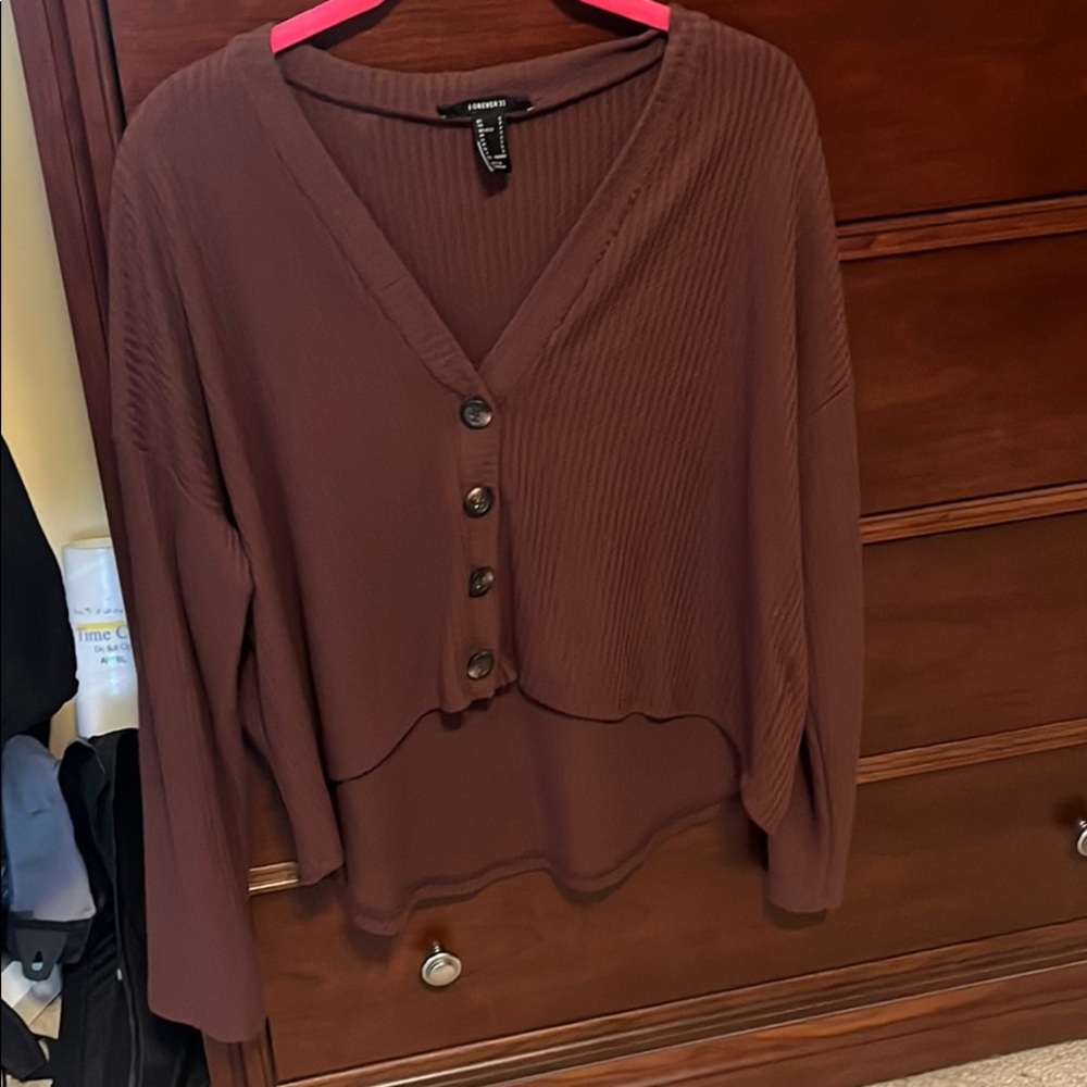 brown long sleeve